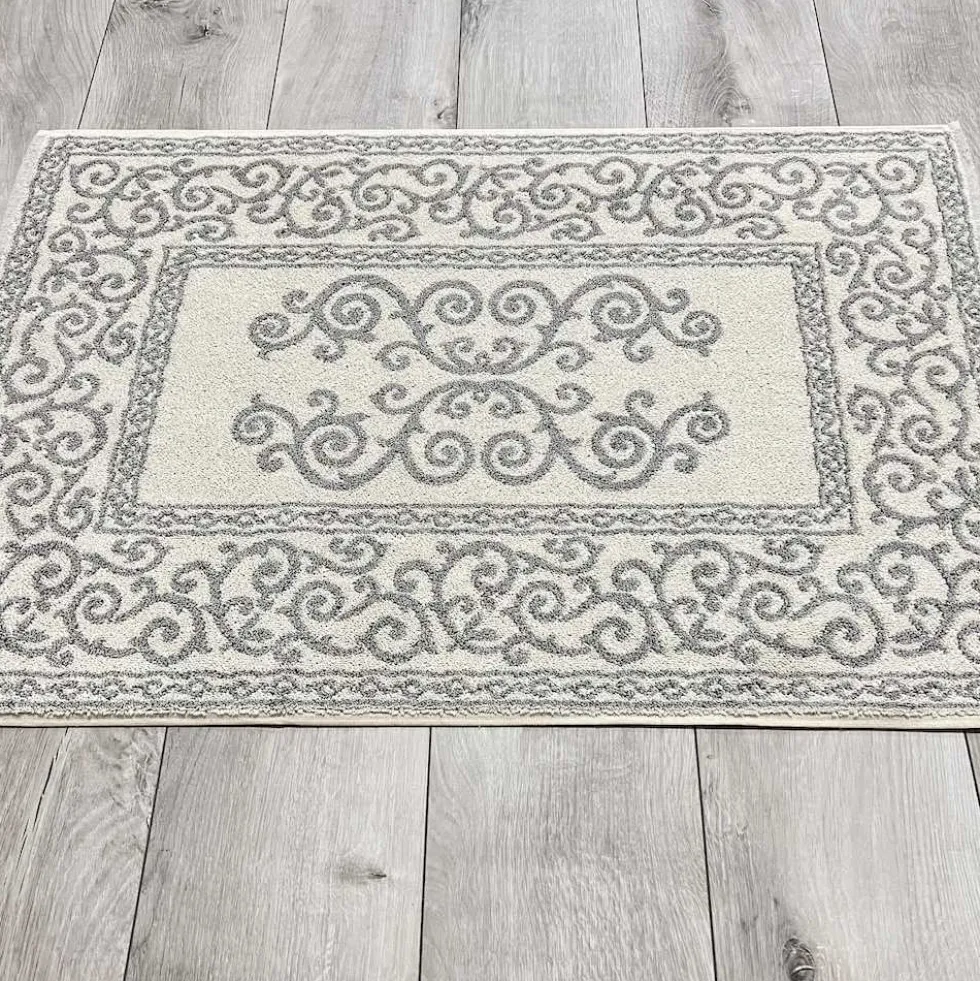 Tappeto barocco doubleface grigio 60 x 90