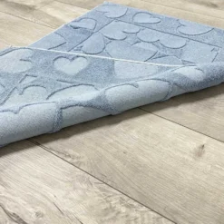 Tappeto cuori azzurro 60 x 90