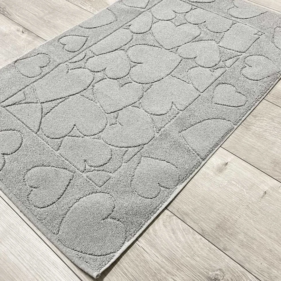 Tappeto cuori grigio 60 x 90