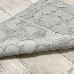 Tappeto cuori grigio 60 x 90