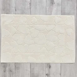Tappeto cuori panna 60 x 90