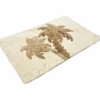 Tappeto Elias palme beige e tortora in rilievo 50 x 80