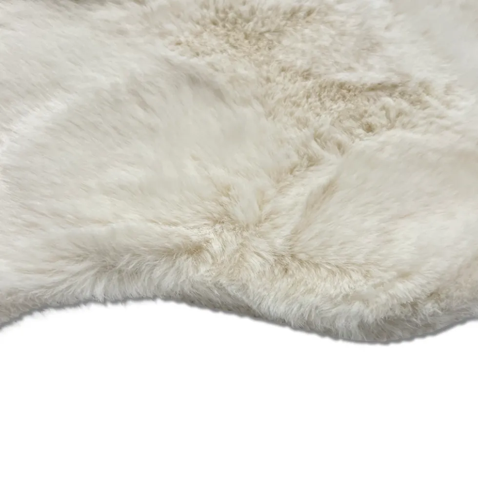 Tappeto pelliccia ecologica Orsetto Cuore 80 cm