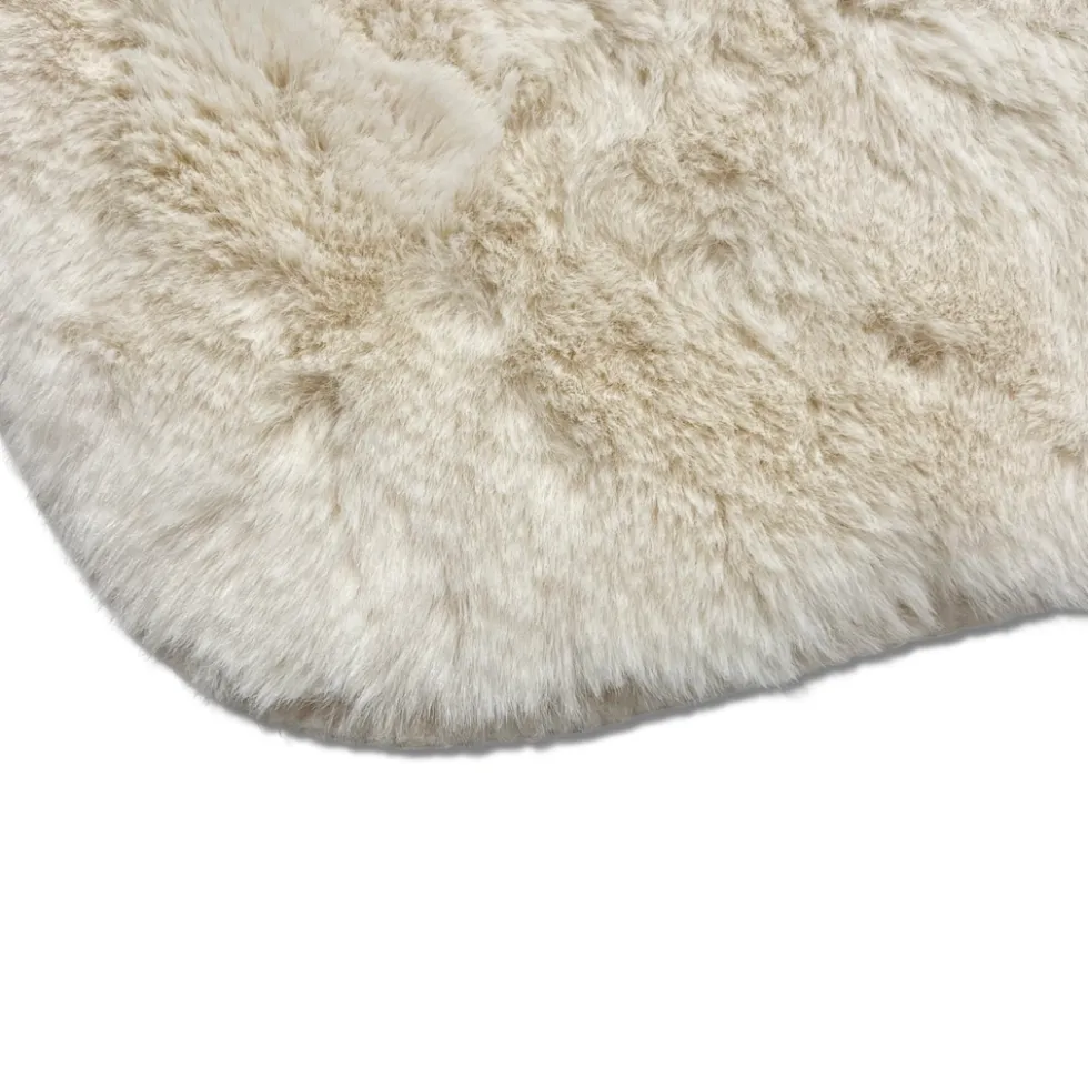 Tappeto pelliccia ecologica Orsetto Cuore 80 cm