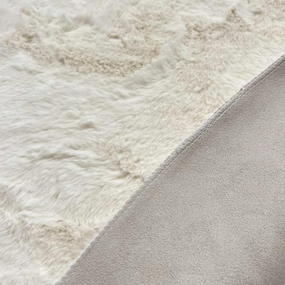 Tappeto pelliccia ecologica Orsetto Cuore 80 cm