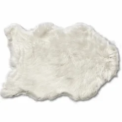 Tappeto pelliccia ecologica Stoccolma bianco 60 X 90