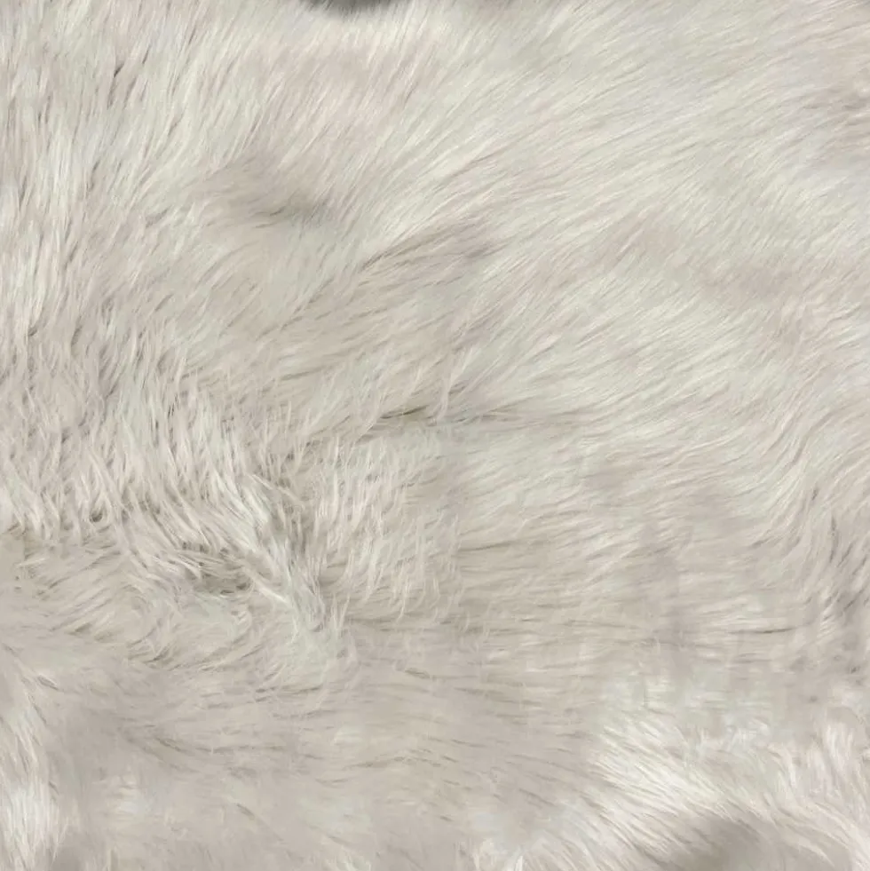 Tappeto pelliccia ecologica Stoccolma bianco 60 X 90
