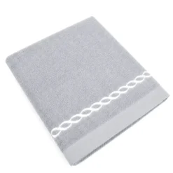 Telo bagno spugna Loft ricamato Grigio
