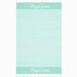 Telo Mare Fouta con frange Playa Lover Verde 90x170