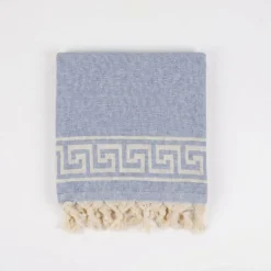 Telo Mare Fouta Jacquard Poseidon Azzurro 90x170