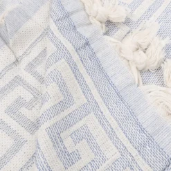 Telo Mare Fouta Jacquard Poseidon Azzurro 90x170