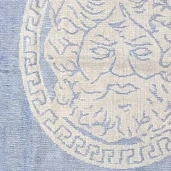 Telo Mare Fouta Jacquard Poseidon Azzurro 90x170