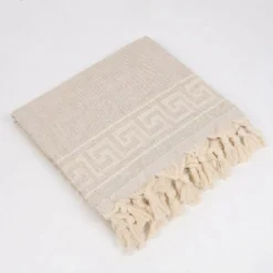 Telo Mare Fouta Jacquard Poseidon Sabbia 90x170