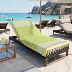 Telo Mare Fouta stampato con frange Bellissima Verde 90x170