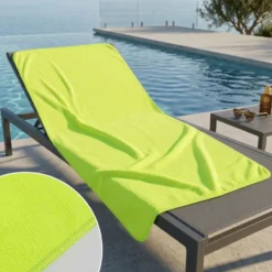 Telo mare Microfibra Maui Gialllo Fluo 100x180