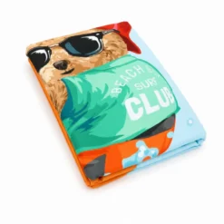 Telo mare per lettino con cuscino Teddy Surf Arancio 62x185