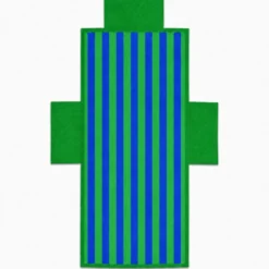Telo mare per lettino con cuscino Tortugas Verde Blu 62x185