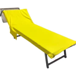 Telo mare per lettino microfibra fluo giallo 80 x 190