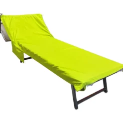 Telo mare per lettino microfibra fluo verde 80 x 190