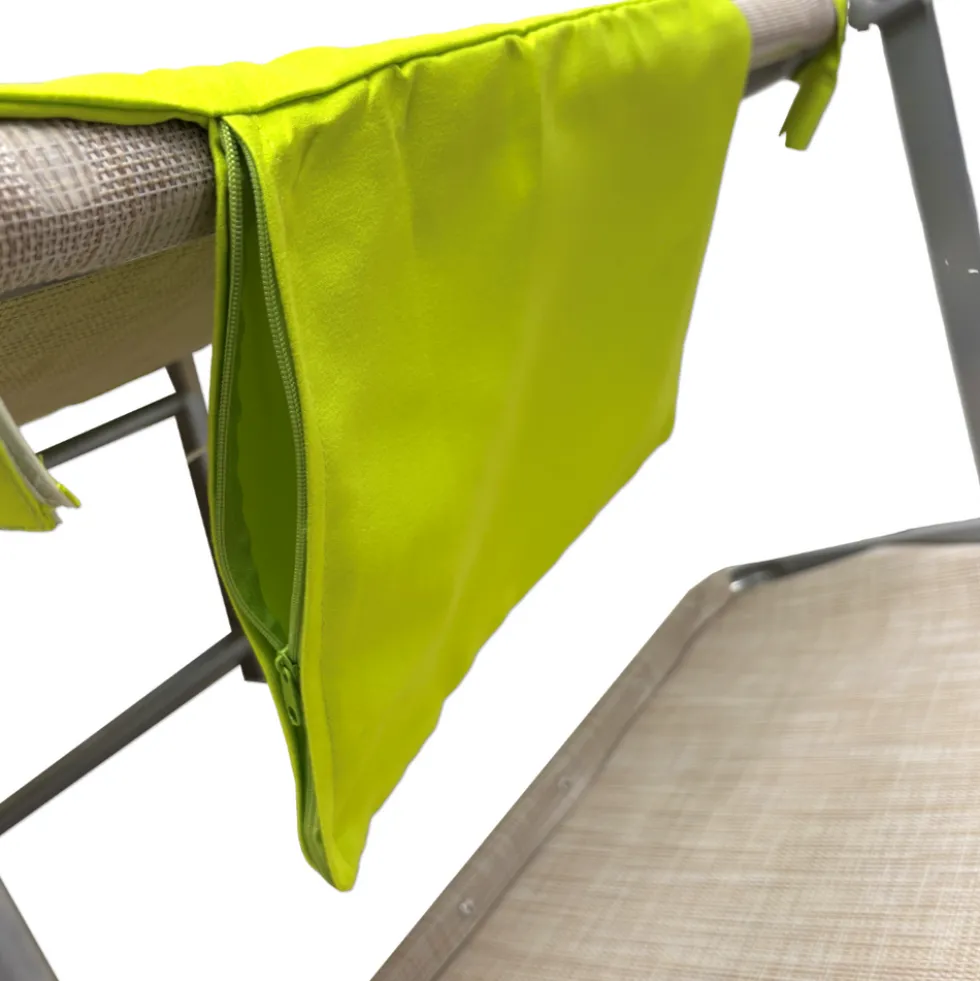 Telo mare per lettino microfibra fluo verde 80 x 190