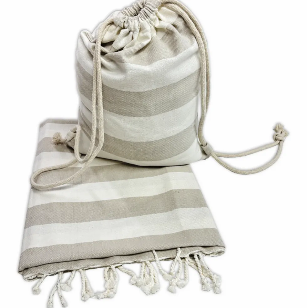 Telo Mare + Sacca Fouta Versilia Beige