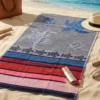 Telo Mare Spugna Jacquard Caretta Rosa 90 x 165