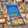 Telo Mare Spugna Jacquard Fan Blu 90x165