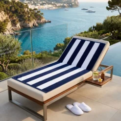 Telo Mare Spugna Jacquard Marbù Doubleface Oltremare 90x165