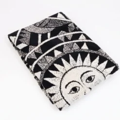 Telo Mare Spugna Jacquard Puhet Nero Bianco 90x165