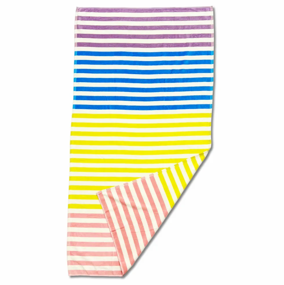 Telo mare Spugna Jerba Righe Multicolor 90 x 170