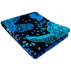 Telo Mare Spugna Velour Guizzo Tartarughe 90 x 165