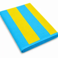 Telo Mare Spugna Velour Marina Blu/Giallo 90 x 170
