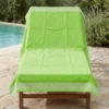 Telo Mare Spugna Velour New Cameo Fluo Verde 90 x 165