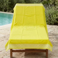 Telo Mare Spugna Velour New Cameo Fluo Giallo 90 x 165