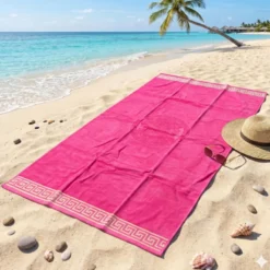 Telo Mare Spugna Velour New Cameo Fucsia 90x165