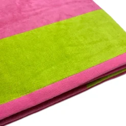 Telo Mare Spugna Velour Versilia Fucsia/Verde 90 x 170
