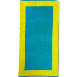 Telo Mare Spugna Velour Versilia Blu/Giallo 90 x 170