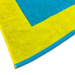 Telo Mare Spugna Velour Versilia Blu/Giallo 90 x 170