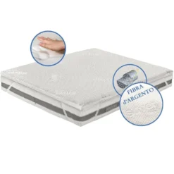 Topper matrimoniale memory fibra d'argento H 5