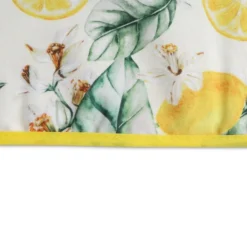 Tovaglia Antimacchia Hydro Frutta Disegno 2 Limoni tagliati e Foglie verdi 140 x 180