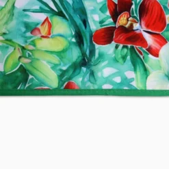 Tovaglia Antimacchia Hydro Flowers Disegno 2 Fiori bianchi e rossi 140 x 140