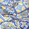 Tovaglia Antimacchia Hydro Maiolica Disegno 3 Blu Giallo 140 x 140