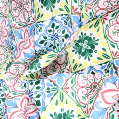 Tovaglia Antimacchia Hydro Maiolica Disegno 2 Giallo Azzurro Verde 140 x 180