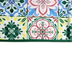 Tovaglia Antimacchia Hydro Maiolica Disegno 2 Giallo Azzurro Verde 140 x 230