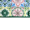 Tovaglia Antimacchia Hydro Maiolica Disegno 2 Giallo Azzurro Verde 140 x 300