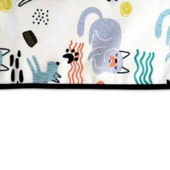 Tovaglia Antimacchia Hydro Pet Disegno 4 Cani Cuori Orme 140 x 230