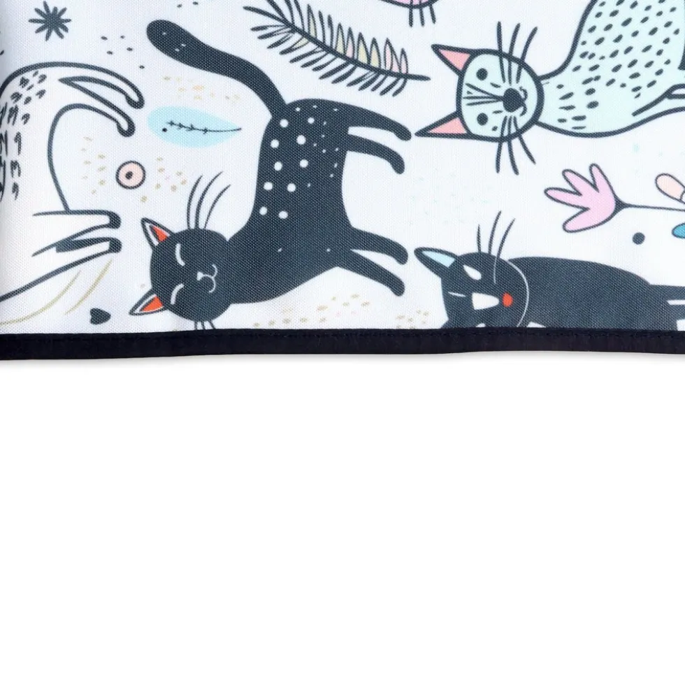 Tovaglia Antimacchia Hydro Pet Disegno 3 Gatti e Fiori 140 x 230