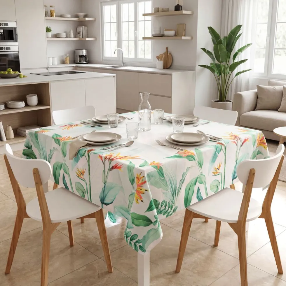 Tovaglia antimacchia Kiki Classic Fiori 140x140