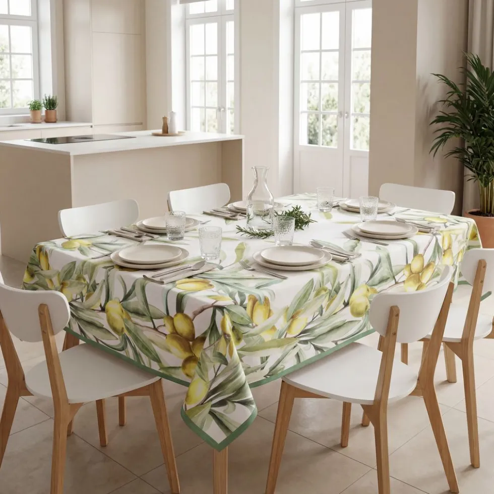 Tovaglia antimacchia Kiki Classic Olive 140x180