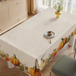 Tovaglia antimacchia Kiki Fancy Zucca 140 x 140